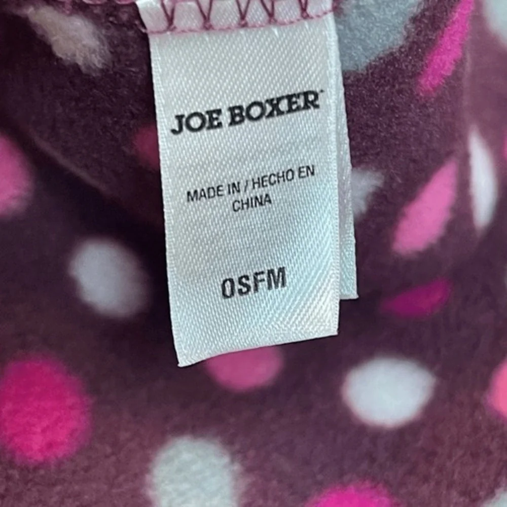 JOE BOXER Fleece Scarf‎ Women's OSFM Multicolor Polka Dot Stripe Fringe Design